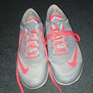Pink and Grey Nike Sneakers